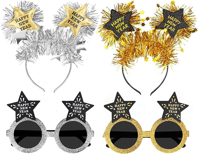 oculos e bandelete ano novo