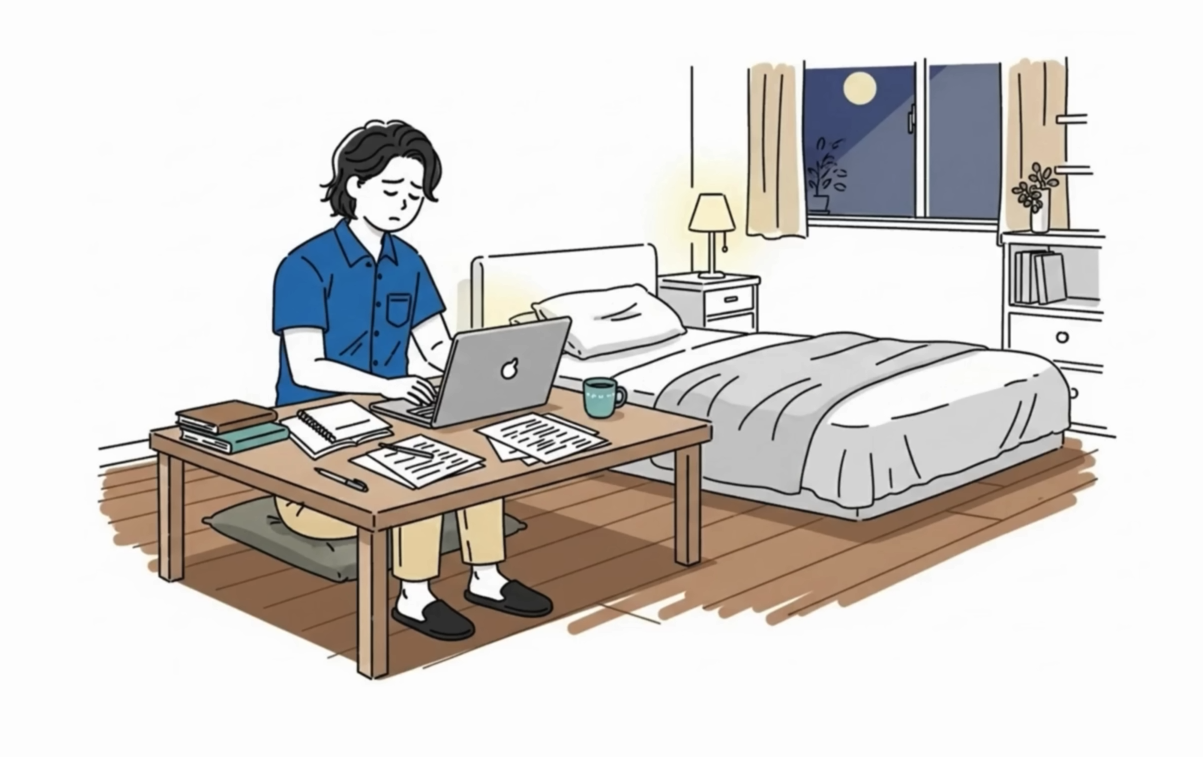 estudar até ficar cansado