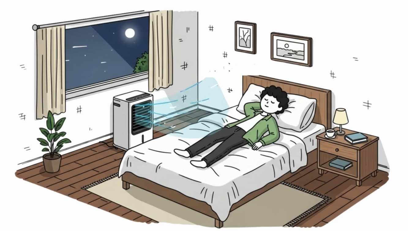 dormir bem com quarto fresco